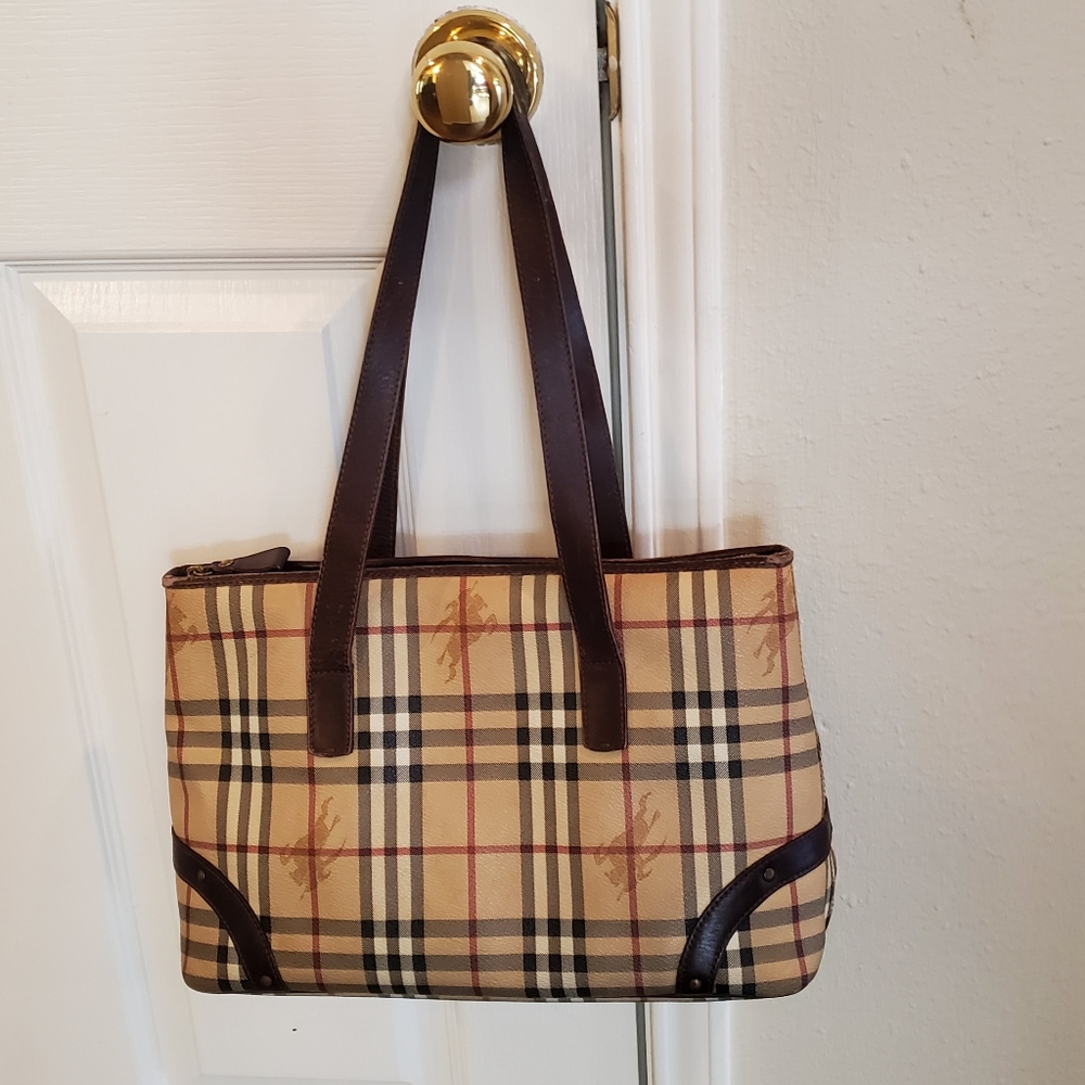 Burberry Supernova Check Tote Shoulder bag Auth